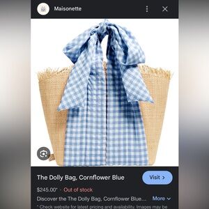 Pamela Munson dolly gingham straw bag